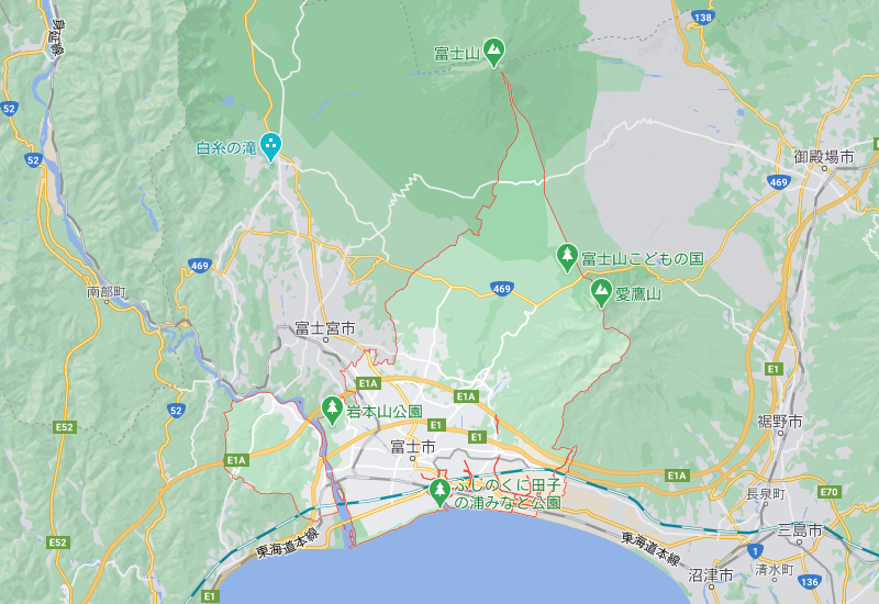 富士市のポスティング・チラシ配布エリア