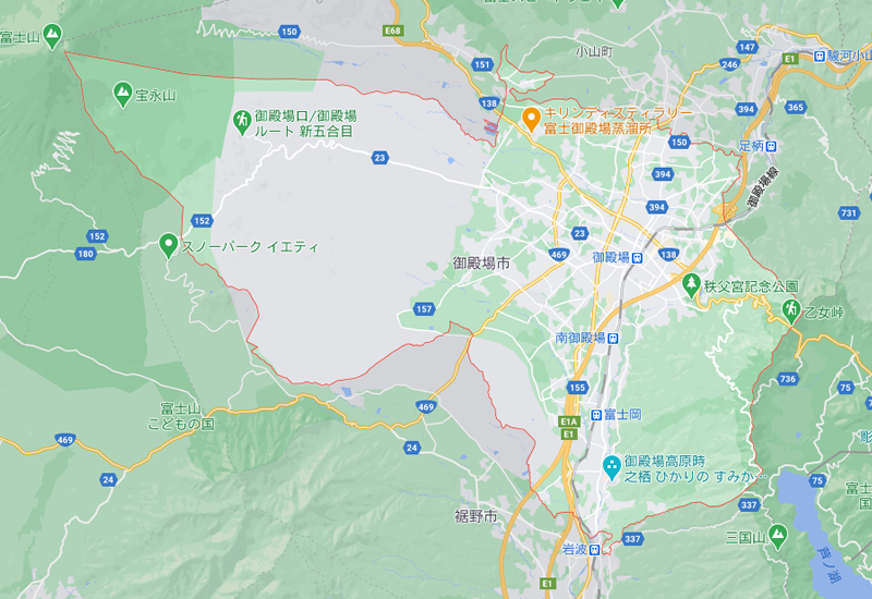 御殿場市のポスティング・チラシ配布エリア