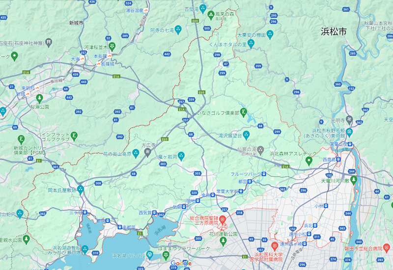 浜松市浜名区のポスティング・チラシ配布エリア