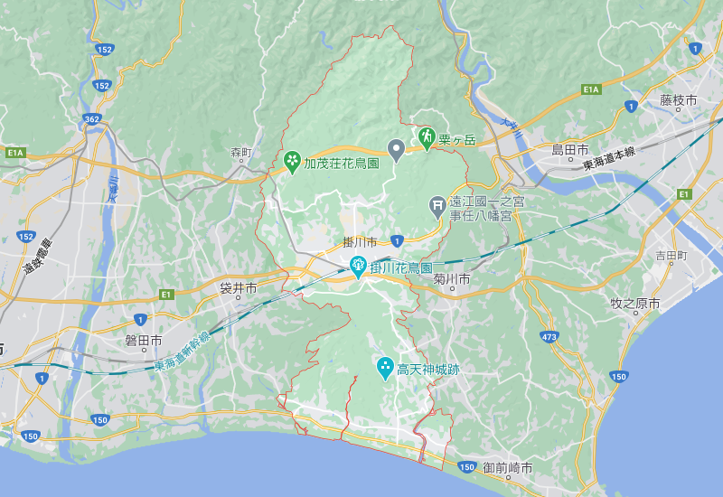 掛川市のポスティング・チラシ配布エリア