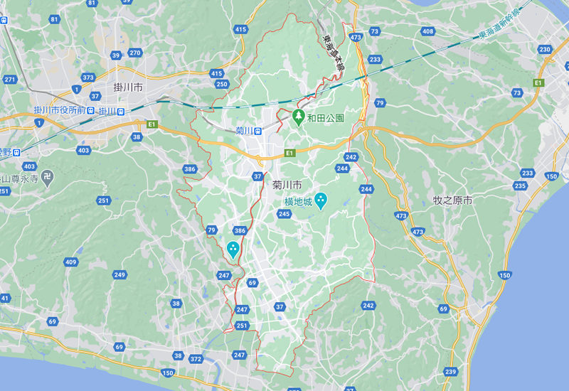 菊川市のポスティング・チラシ配布エリア