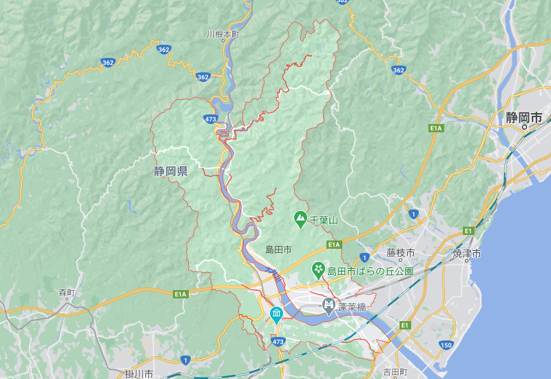 島田市のポスティング・チラシ配布エリア