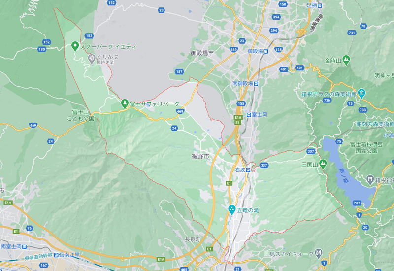 裾野市のポスティング・チラシ配布エリア