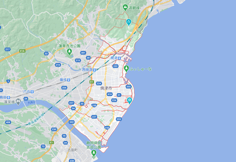 焼津市のポスティング・チラシ配布エリア